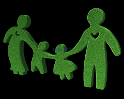 Топиари композиция «Семья» — газон Есо