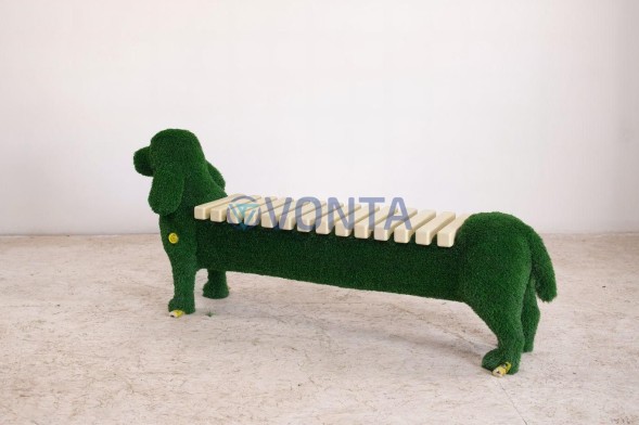 Топиари лавочка-такса, L=180 см — газон Eco