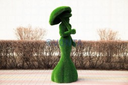 Топиари леди с зонтиком, Элизабет, платье № 4 — газон Deluxe Green