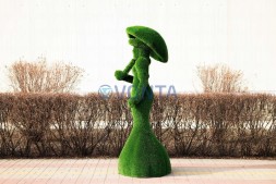 Топиари леди с зонтиком, Элизабет, платье № 4 — газон Deluxe Green