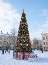 Уличная каркасная елка «Евро» 9 м