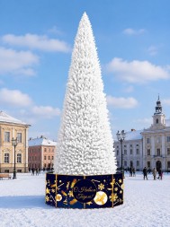 Уличная каркасная елка «Евро» Белая 19 м
