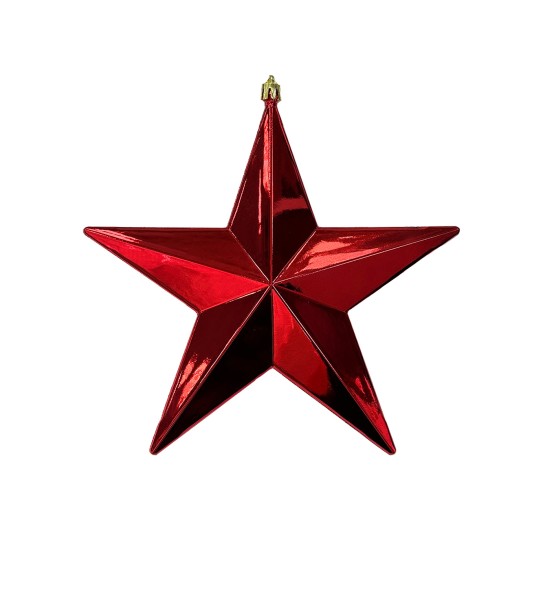 Звезда глянцевая, красная,  15 см, 20 см, 30 см