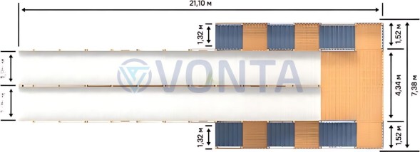 Зимняя деревянная горка IgraGrad Snow Fox скат 18 м мод.3