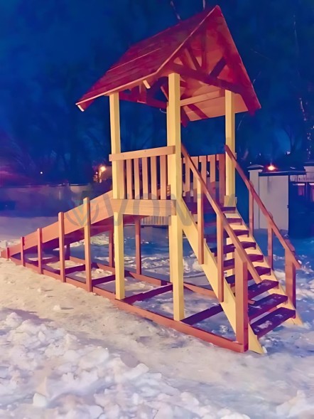 Зимняя заливная горка Савушка Зима - 5 скат 5 метров