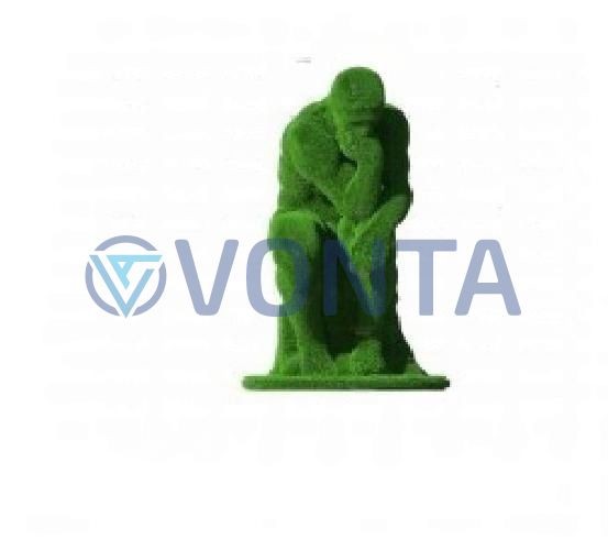 Топиари скульптура Мыслитель, h=200см — газон Есо