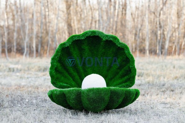 Топиари ракушка, h=135 см — газон Eco Green