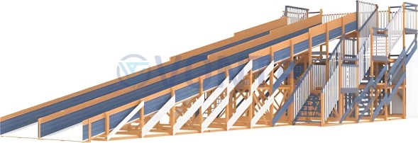 Зимняя деревянная горка IgraGrad Snow Fox скат 18 м мод.2