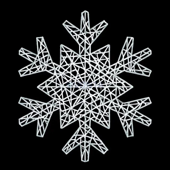 Светодиодная фигура Снежинка №2 2D 50 см., (SR347)