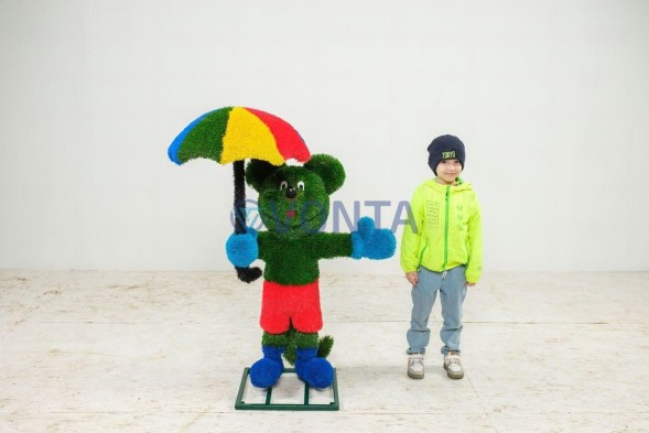 Топиари малыш мышонок Маки, h=130см — газон Deluxe+Eco