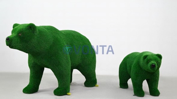 Топиари композиция медведи Твинки и Велес — газон Есо
