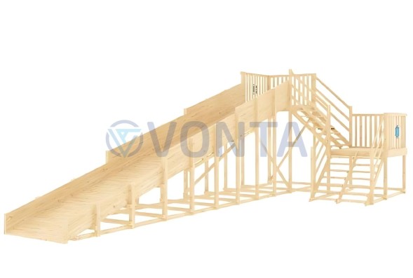 Зимняя горка IgraGrad Snow Fox скат 10 м (мод. 2) без окраски