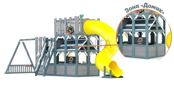 Детская игровая площадка Савушка PlayHouse-6 с домиком