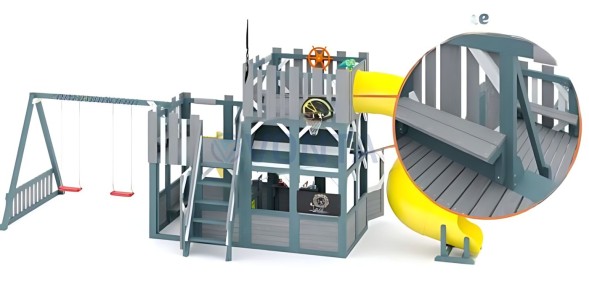 Детская игровая площадка Савушка PlayHouse-6 с домиком