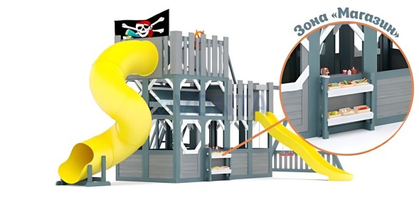 Детская игровая площадка Савушка PlayHouse-6 с домиком