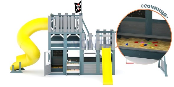 Детская игровая площадка Савушка PlayHouse-6 с домиком