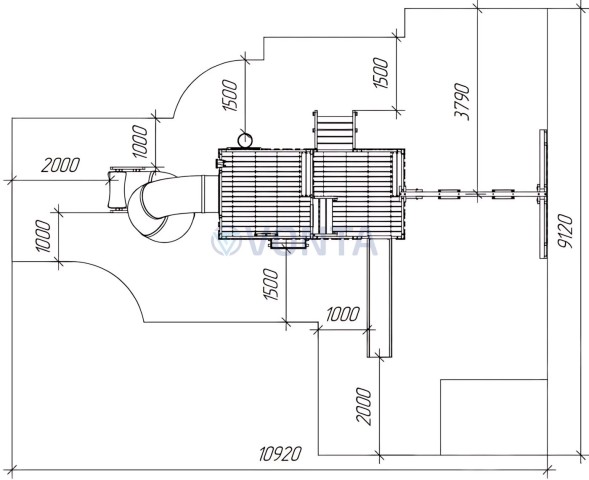 Детская игровая площадка Савушка PlayHouse-6 с домиком