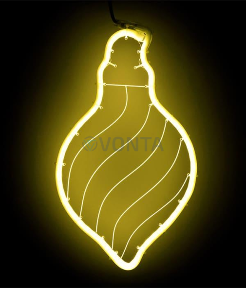 Светодиодная фигура Шар из акрилайта 24*42 см., 220В, желтое свечение, (HFS1-2Y)