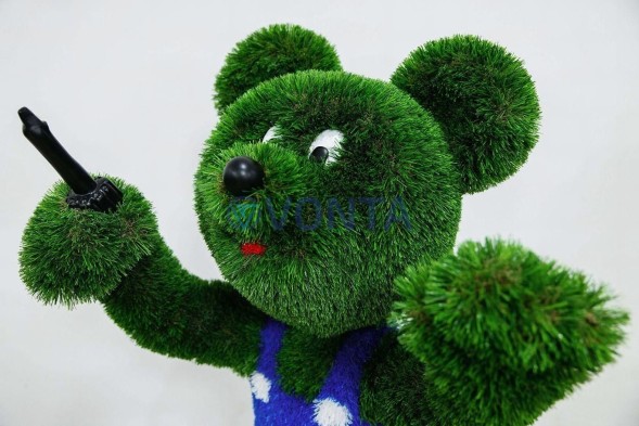 Топиари мышонок Перчик с пистолетом — газон Deluxe + Eco+