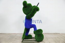 Топиари мышонок Перчик с пистолетом — газон Deluxe + Eco+