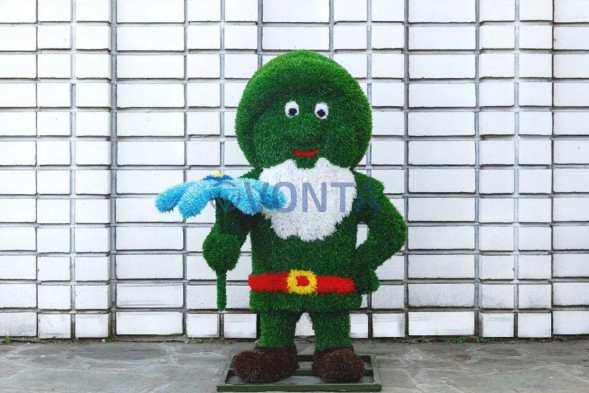 Топиари гном цветочник — газон Eco