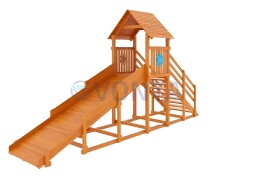 Заливная горка IgraGrad Snow Fox Start с крышей скат 4 м