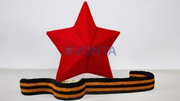 Топиари композиция звезда с георгиевской лентой — газон Eco