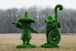 Топиари гном с контрабасом тыква, модель 1 — газон Premium