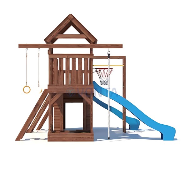 Детская деревянная игровая площадка для улицы дачи CustWood Scout SC11