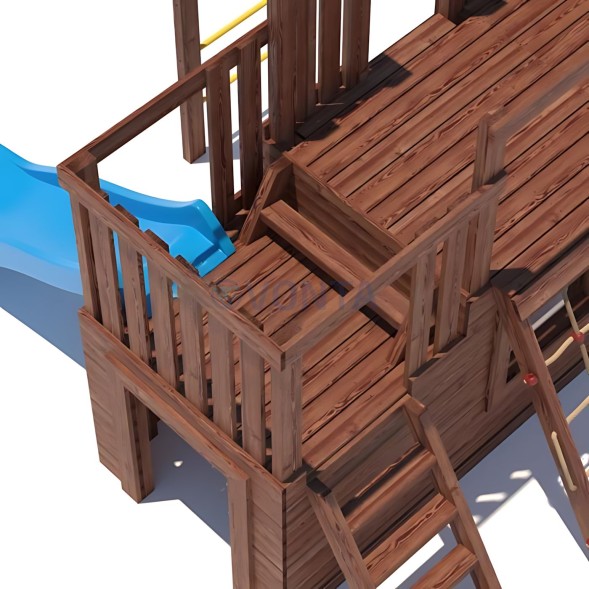 Детская деревянная игровая площадка для улицы дачи CustWood Scout SC11