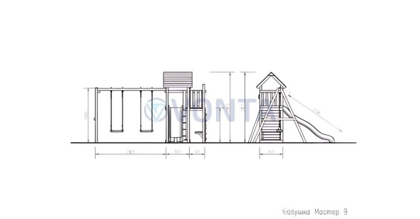 Детская площадка Савушка Мастер 9 (4 сезона)