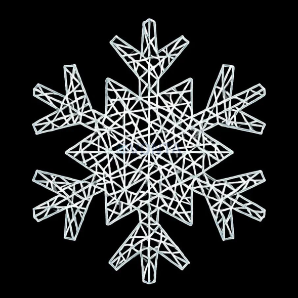 Светодиодная фигура Снежинка №2 2D 100 см., (SR346)