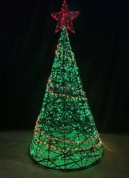 Светодиодная Елка конус со звездой композит 280 см., (SR293)