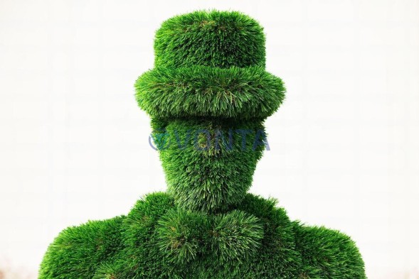 Топиари джентльмен в шляпе с тростью, h=235см — газон Deluxe