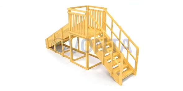 Зимняя горка Савушка Зима Wood-2