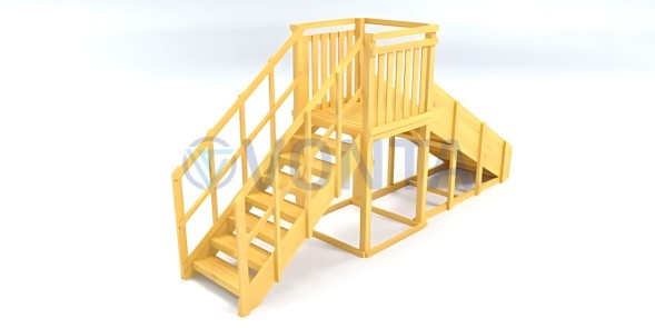 Зимняя горка Савушка Зима Wood-2