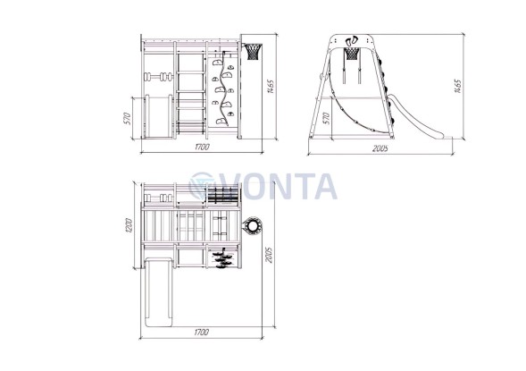 Детский комплекс Савушка Непоседа 2 nero