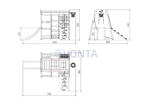 Детский комплекс Савушка Непоседа 2 nero