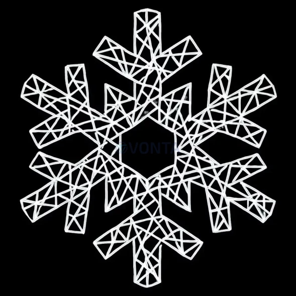 Светодиодная фигура Снежинка №1 2D 150 см., (SR344)