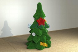 Топиари елочка с украшениями — газон Eco