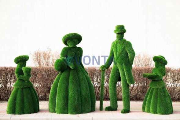 Топиари девочка с подносом, Агата — газон Deluxe