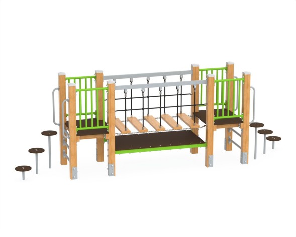 Переправа с качающимся мостом, 531.14