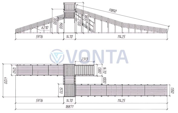 Зимняя горка Савушка Зима Wood-9/1