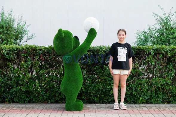 Топиари медведь с мячиком — газон Eco