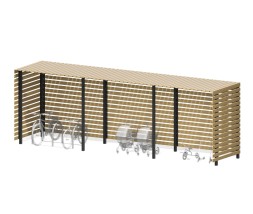 Навес для колясок и веломипедов “Вуд”, ПМ-158