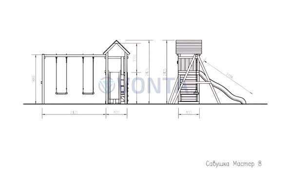 Детская площадка Савушка Мастер 8 (4 сезона)
