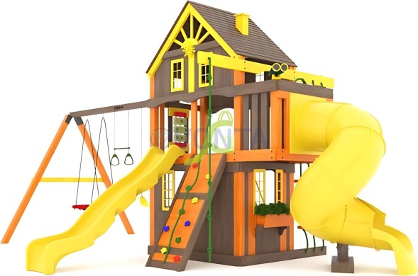 Детская площадка IgraGrad Шато 2 с трубой (Домик) мод.2