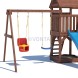 Детская деревянная игровая площадка для улицы дачи CustWood Scout SC4 с деревянной крышей