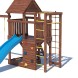 Детская деревянная игровая площадка для улицы дачи CustWood Scout SC4 с деревянной крышей