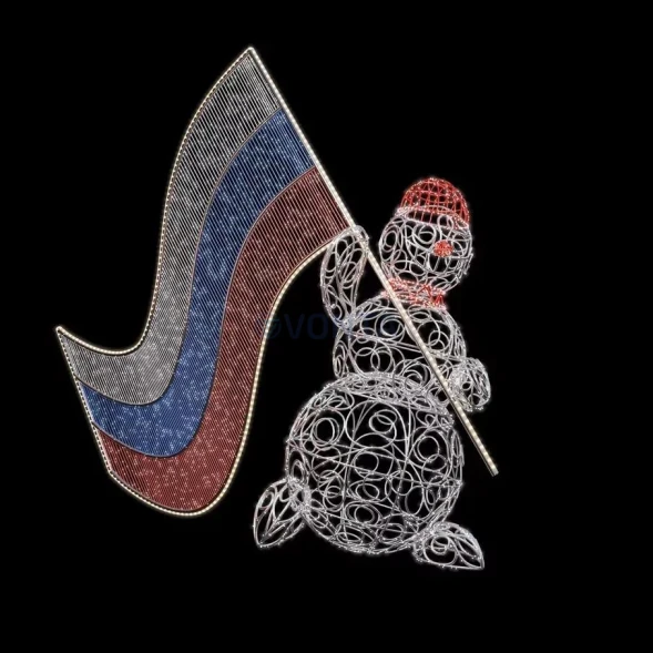 Светодиодная фигура Снеговик Патриот 250 см., (SR238)